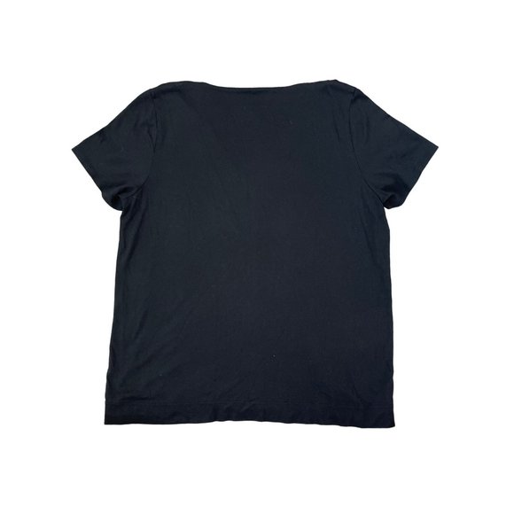 Lilla P Womens Black V-Neck Tee Shirt Size Small Peru Front Seam‎ - Picture 5 of 5